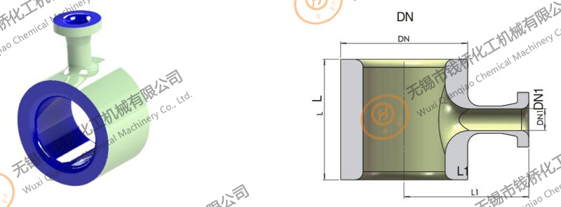 搪玻璃儀表三通管件 搪玻璃儀表三通管件